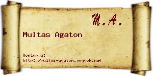 Multas Agaton névjegykártya